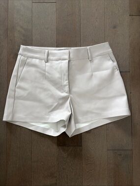 Dynamite Tailored High-Rise Shorts in Light Gray